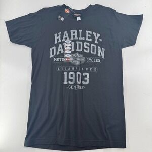 NEW Harley Davidson Motorcycles T-Shirt MENS Harbor Town Manitowoc WI‎ SIZE M